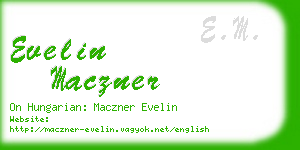 evelin maczner business card